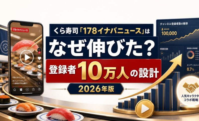 くら寿司「178イナバニュース」はなぜ伸びた？｜登録者10万人の設計と「ちいかわ」コラボ最新情報【2026年版】