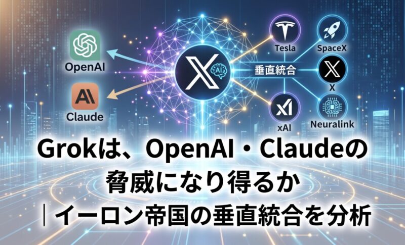 Grokは、OpenAI・Claudeの脅威になり得るか｜イーロン帝国の垂直統合を分析