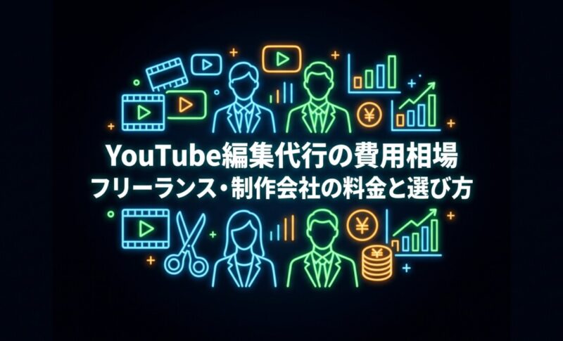 YouTube編集代行の費用相場｜フリーランス・制作会社の料金と選び方