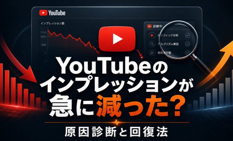YouTubeのインプレッションが急に減った7つの原因