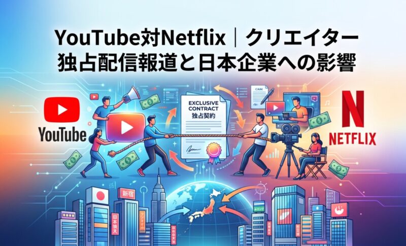 YouTube対Netflix｜クリエイター独占配信報道と日本企業への影響