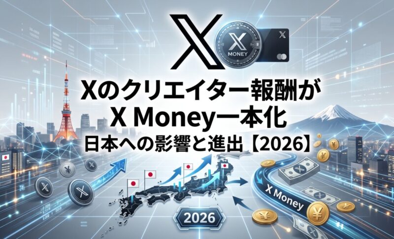 Xのクリエイター報酬がX Money一本化｜日本への影響と進出【2026】