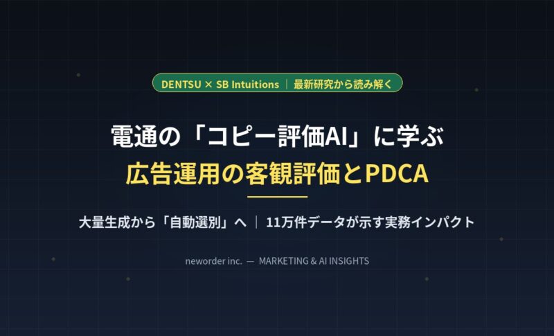 電通のコピー生成AI研究から学ぶ広告運用の客観評価とPDCA
