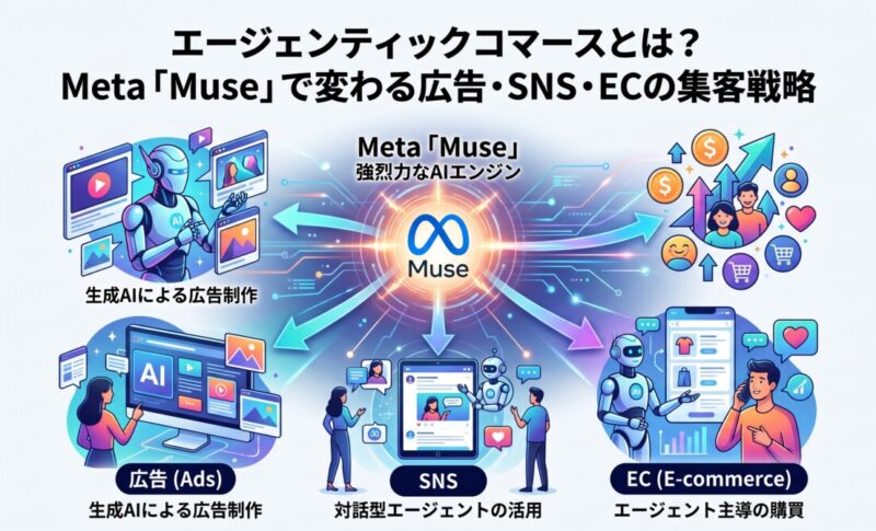エージェンティックコマースとは？Meta「Muse」で変わる広告・SNS・ECの集客戦略