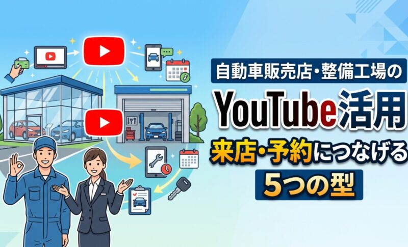 自動車販売店・整備工場のYouTube活用｜来店・予約につなげる5つの型