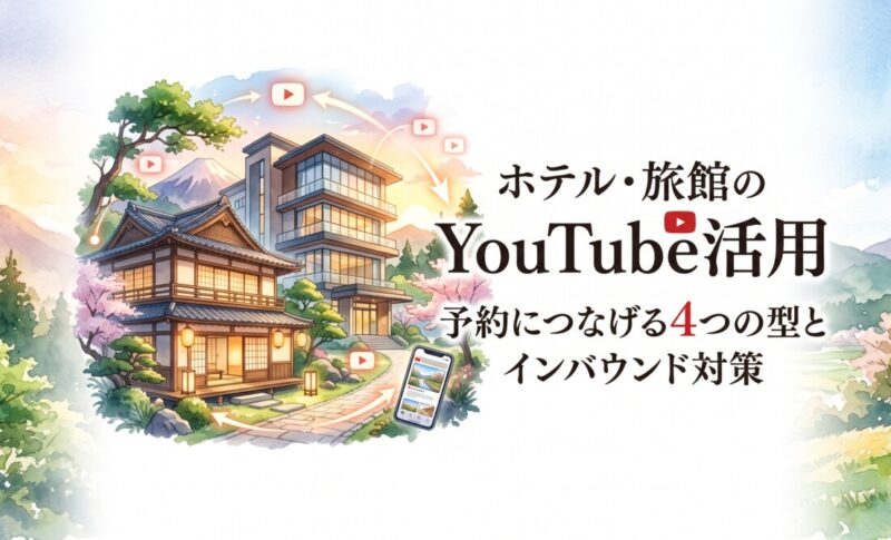 ホテル・旅館のYouTube活用｜予約につなげる4つの型とインバウンド対策