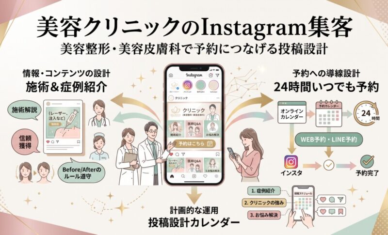 美容クリニックのInstagram集客｜美容整形・美容皮膚科で予約につなげる投稿設計