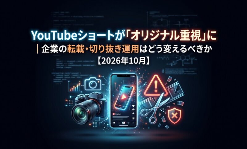 YouTubeショートが「オリジナル重視」に｜企業の転載・切り抜き運用はどう変えるべきか
